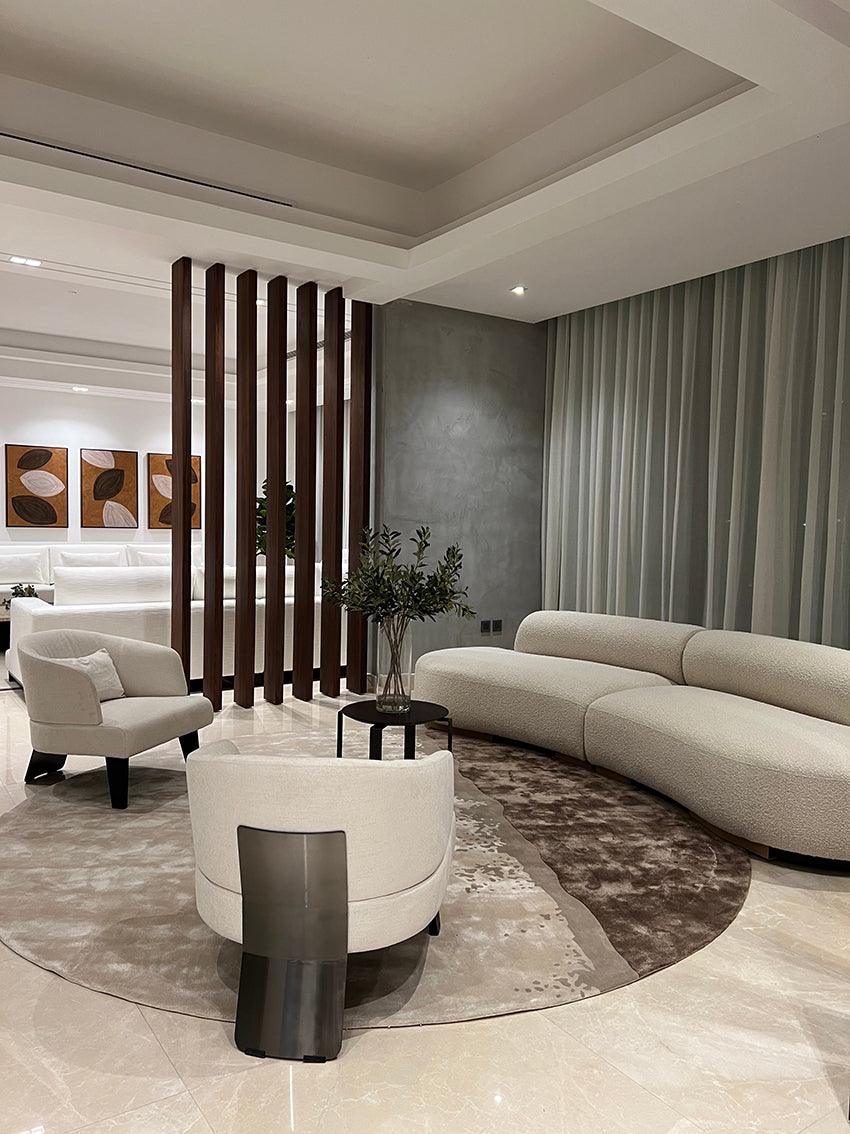 Moon Walk Carpet - Hand tufted in Cotton Silk & New Zealand Wool - Zuma UAE