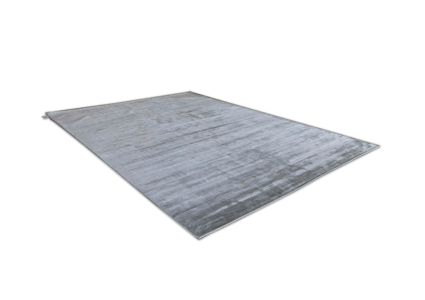 3*4m Stokes (Grey) - Cotton Silk & Handloom Carpet - Zuma UAE