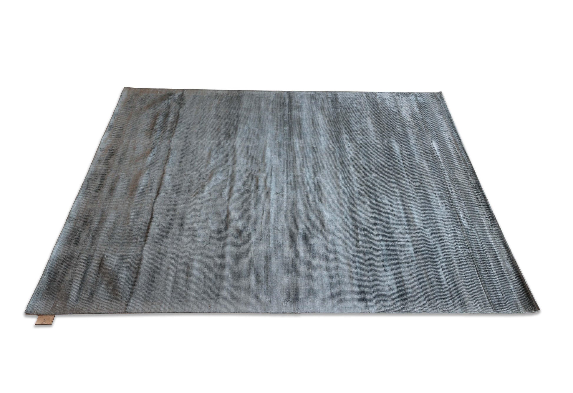 2.5*3m Stokes (Stone Blue) Online  - Cotton Silk & Handloom Carpet - Zuma UAE