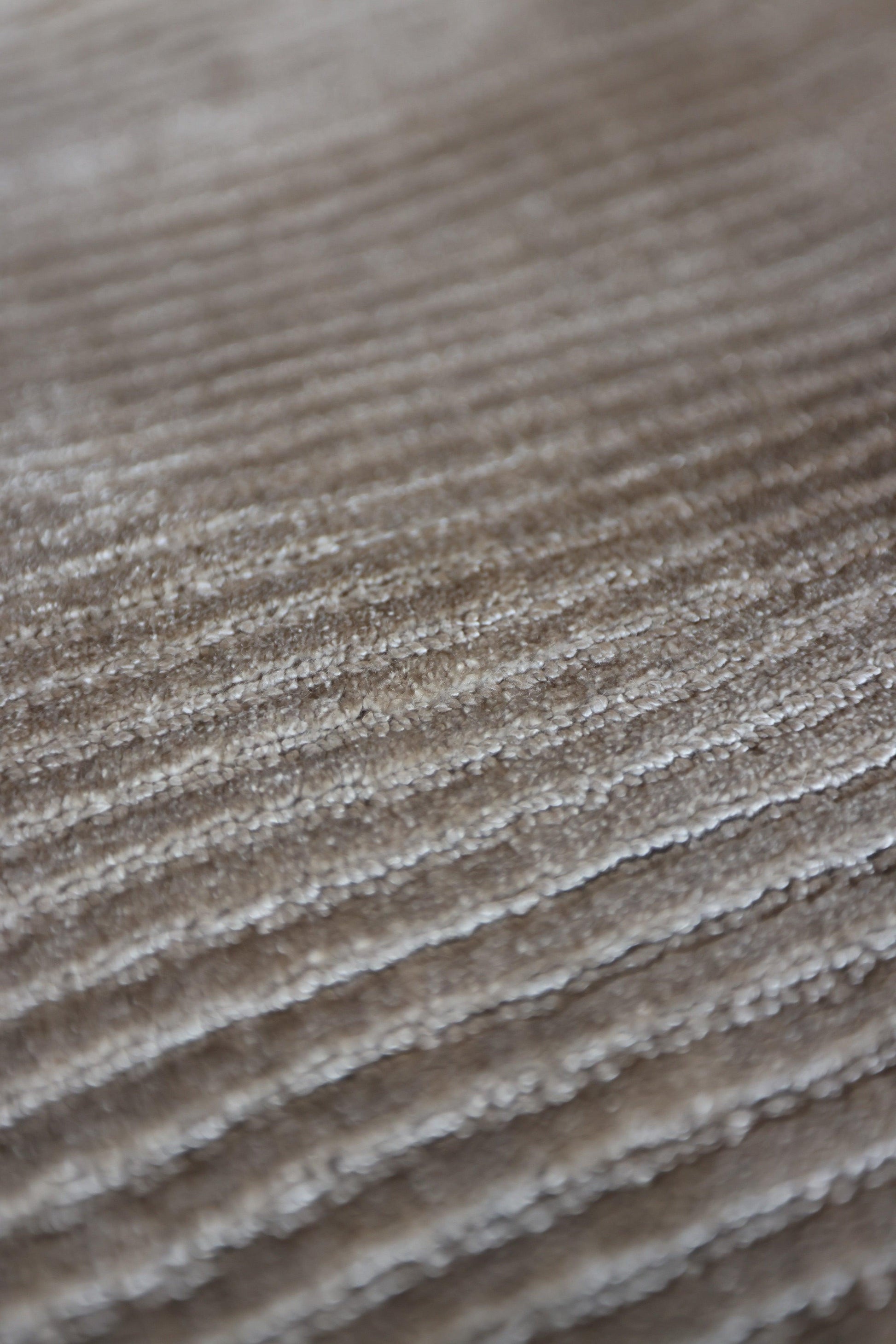 Stokes (Taupe) - Cotton Silk & Handloom Carpet - Zuma UAE
