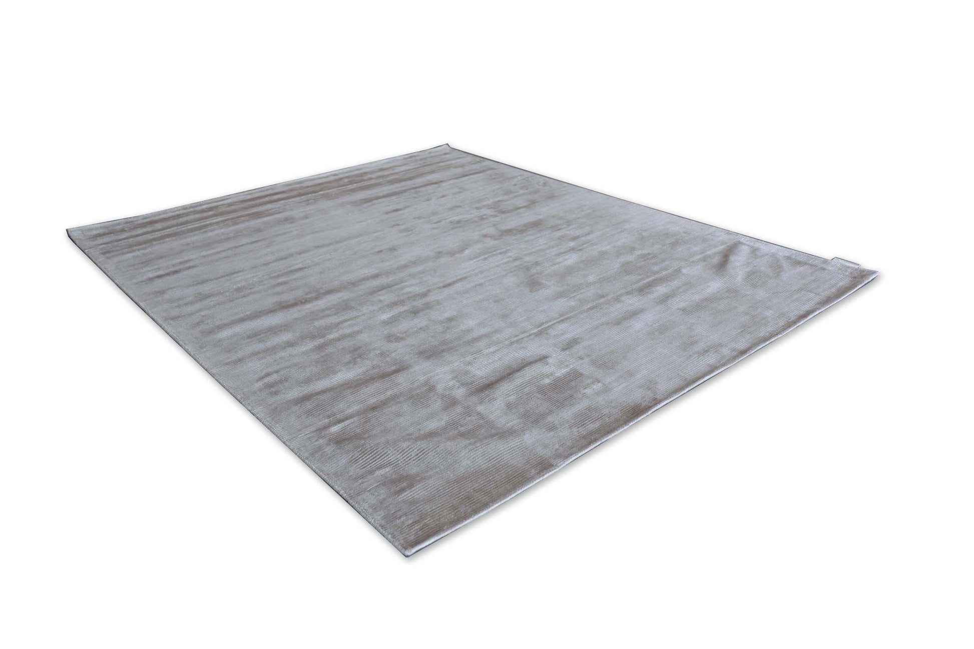 2.5*3m Stokes (Taupe) - Cotton Silk & Handloom Carpet - Zuma UAE