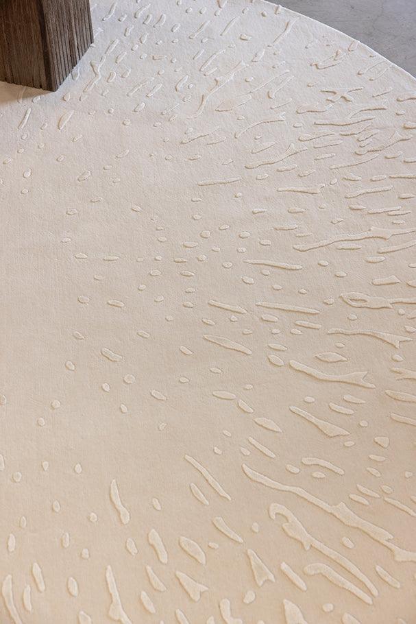 3m Silk Splatter 2.0 (Ivory) Carpet - New Zealand Wool and Polished Cotton Silk - Zuma UAE