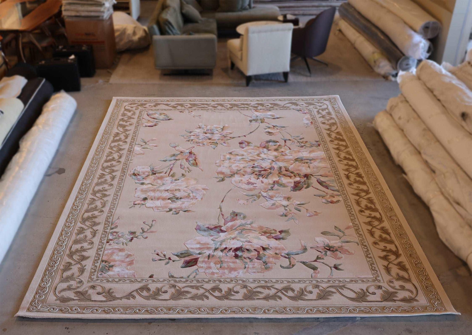 3*4m Gulzar Carpet - Polished Cotton Silk and New Zealand Wool - Zuma UAE