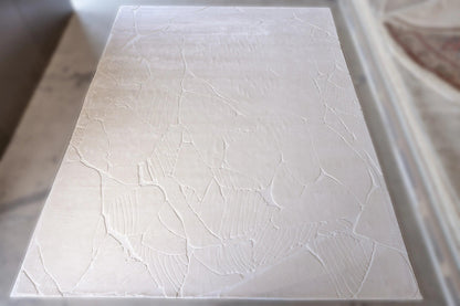 2.5*3m Menhir (Ivory) Carpet - Hand Tufted 50% New Zealand Wool and 50% Tencel - Zuma UAE