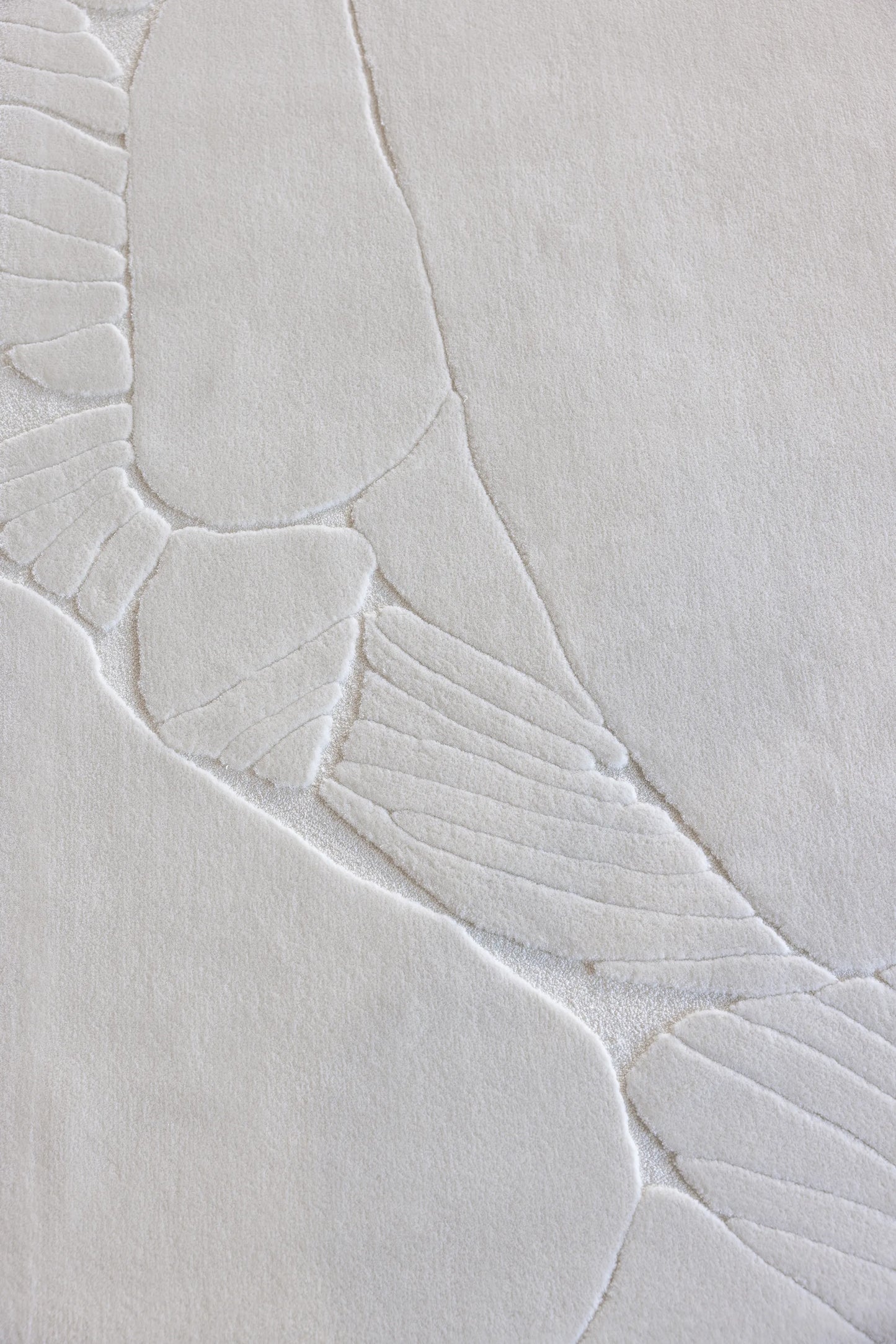3.5*5m Menhir (Ivory) Carpet - Hand Tufted 50% New Zealand Wool and 50% Tencel - Zuma UAE