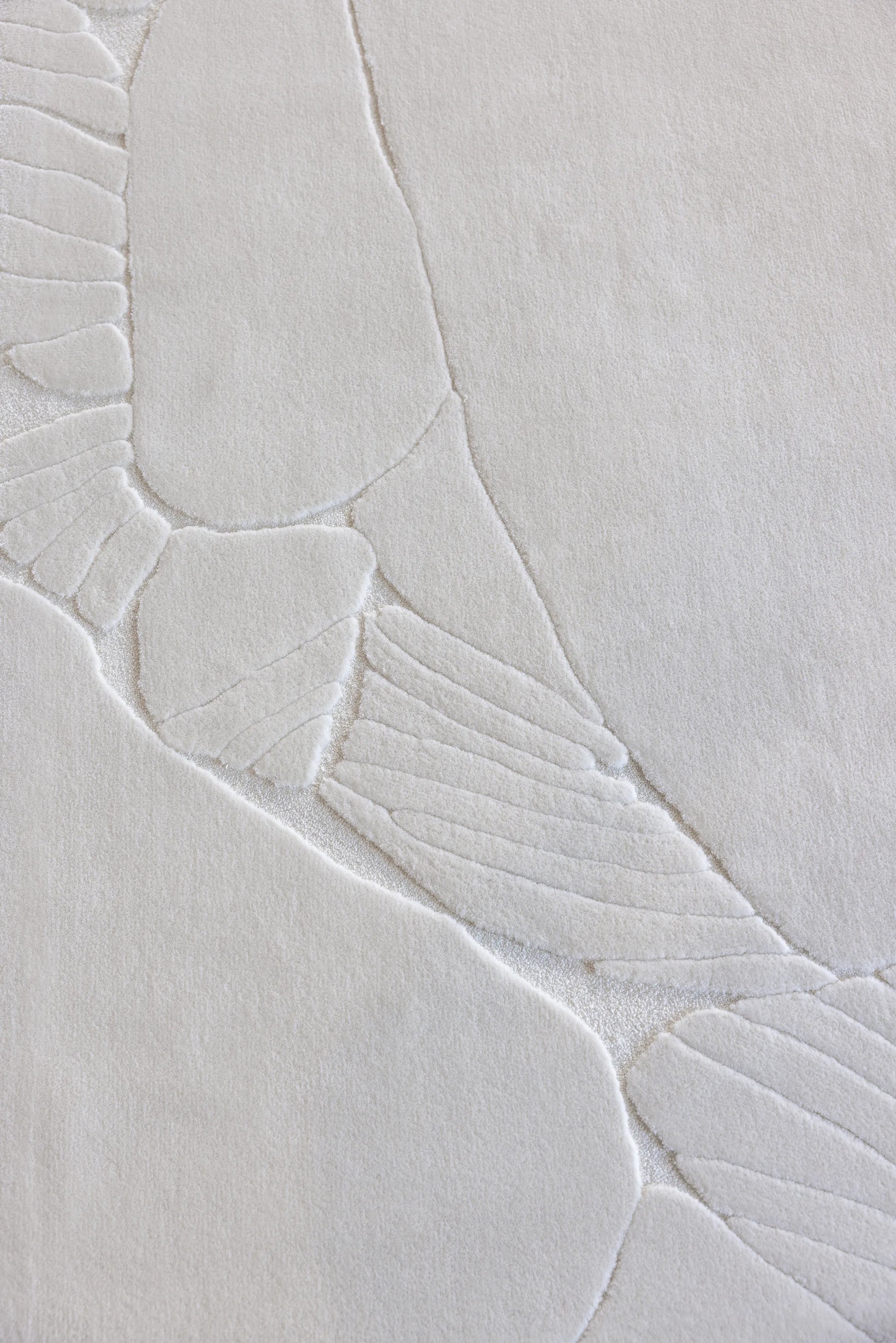 3.5*5m Menhir (Ivory) Carpet - Hand Tufted 50% New Zealand Wool and 50% Tencel - Zuma UAE