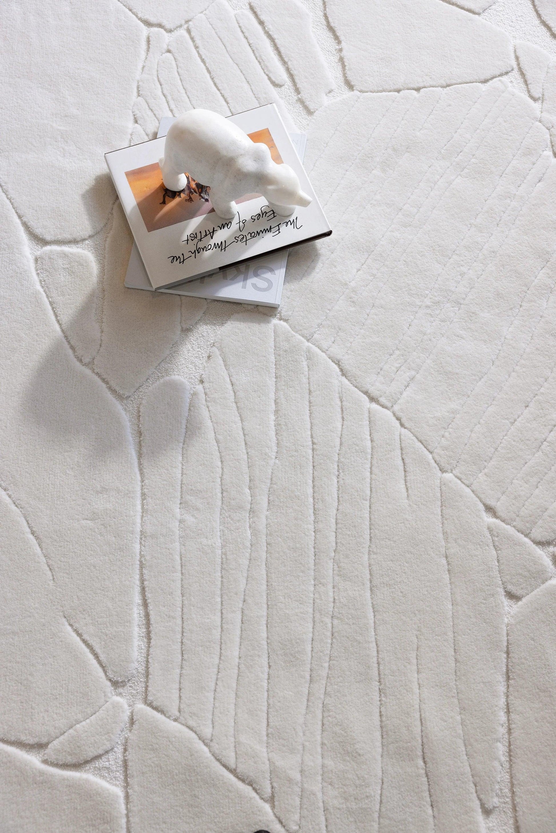 Menhir (Ivory) Carpet - Hand Tufted 50% New Zealand Wool and 50% Tencel - Zuma UAE