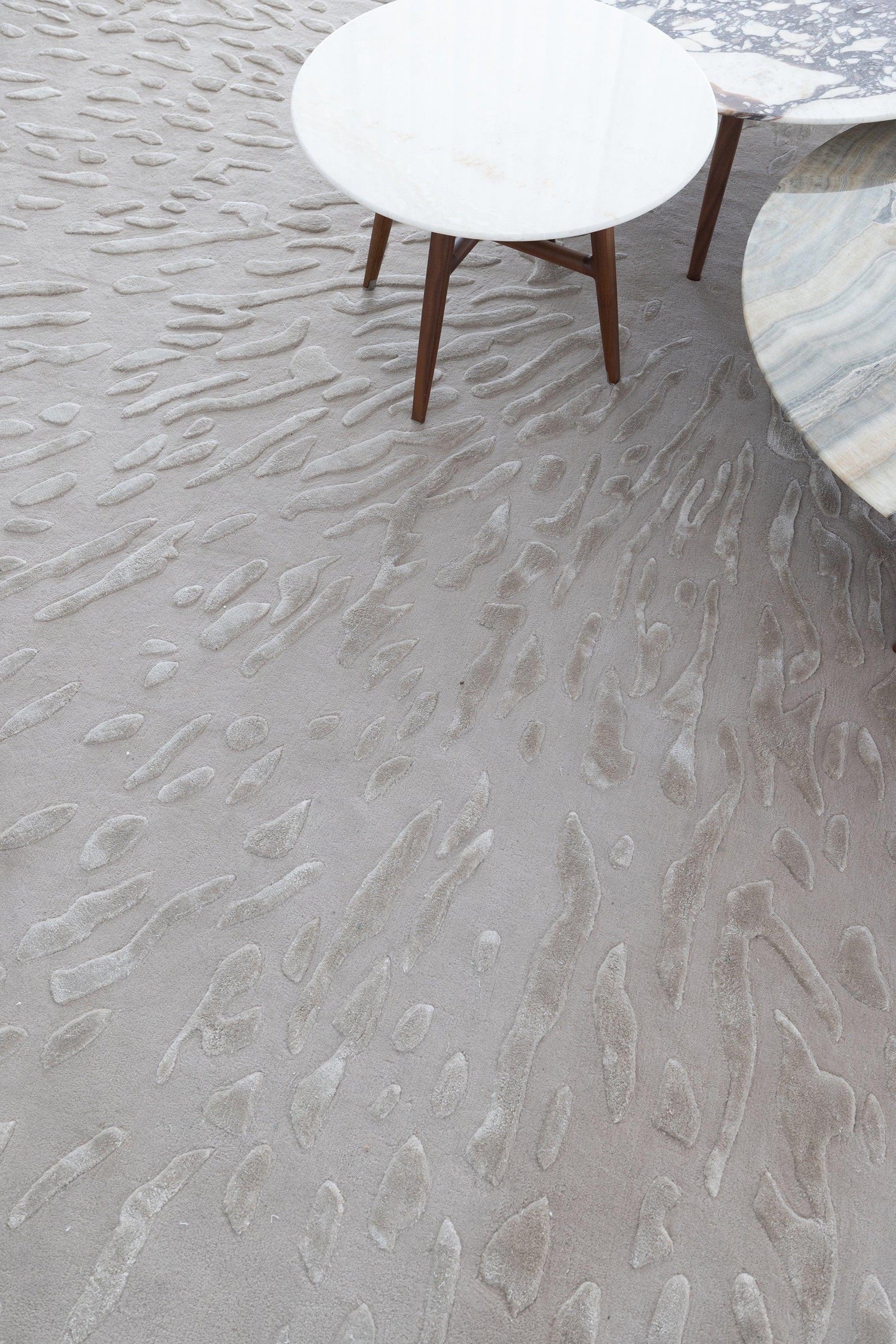 4*6m Silk Splatter 3.0 (Taupe) Carpet - Extra Fine Australian Wool and Tencel - Zuma UAE