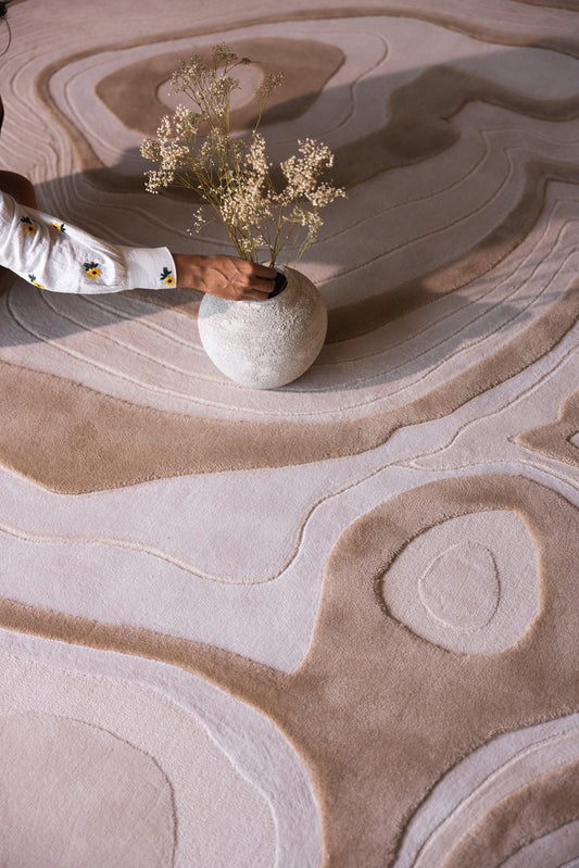 Puddle Carpet - Hand Tufted Semi-Worsted New Zealand Wool - Zuma UAE 