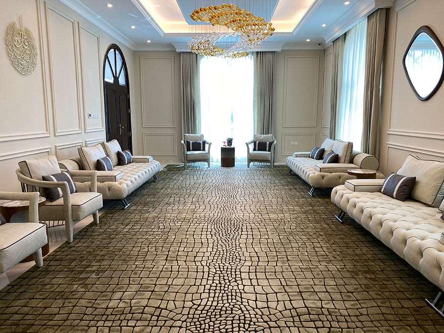 Croco Carpet - Hand Tufted in Semi-Worsted New Zealand Wool - Zuma UAE