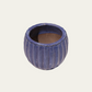 Deep Blue Ribbed Glaze vase