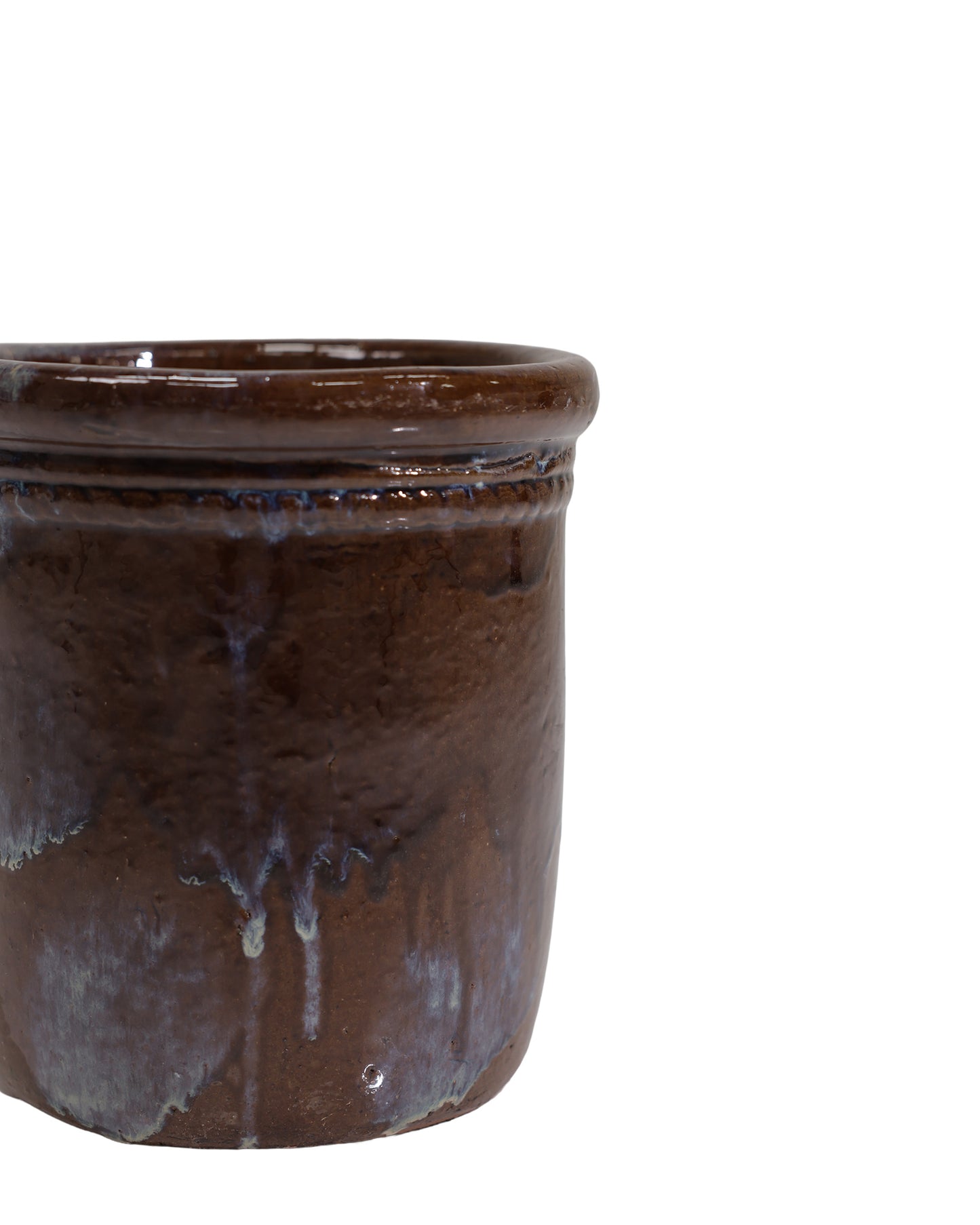 Dark Mocha Earth Glaze Rustic Crock – 30x30 cm