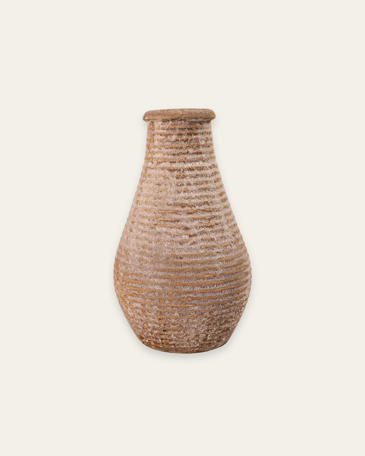 Ancient rust moon glaze Textured Vase - 20x34 cm