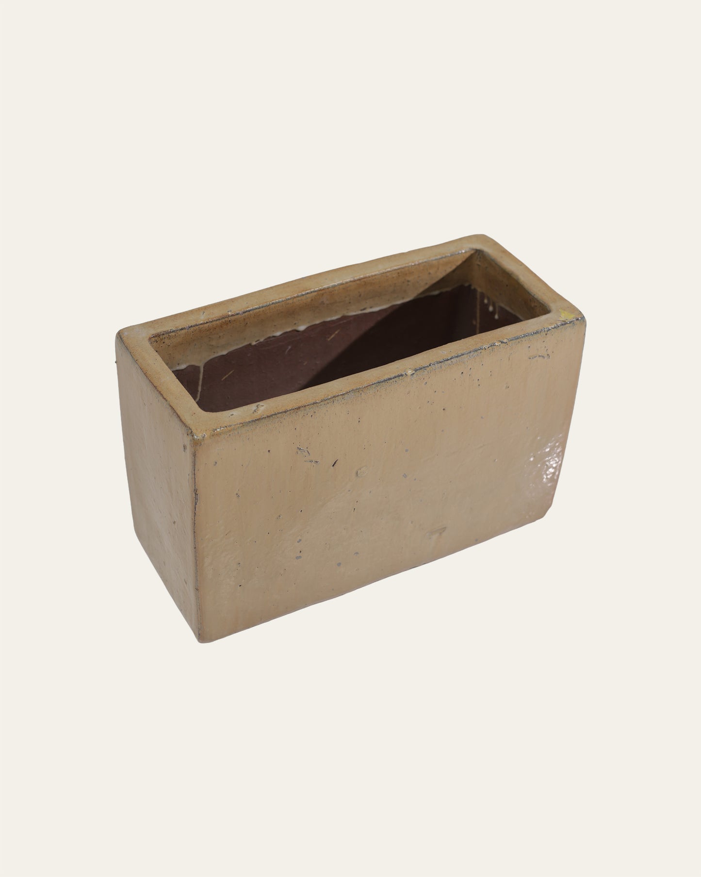 Desert Sand Stone Glaze Textured Planter Box – 37x60 cm