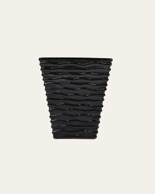 Midnight Black Ripple Glaze Textured Vase – 50cm & 60cm
