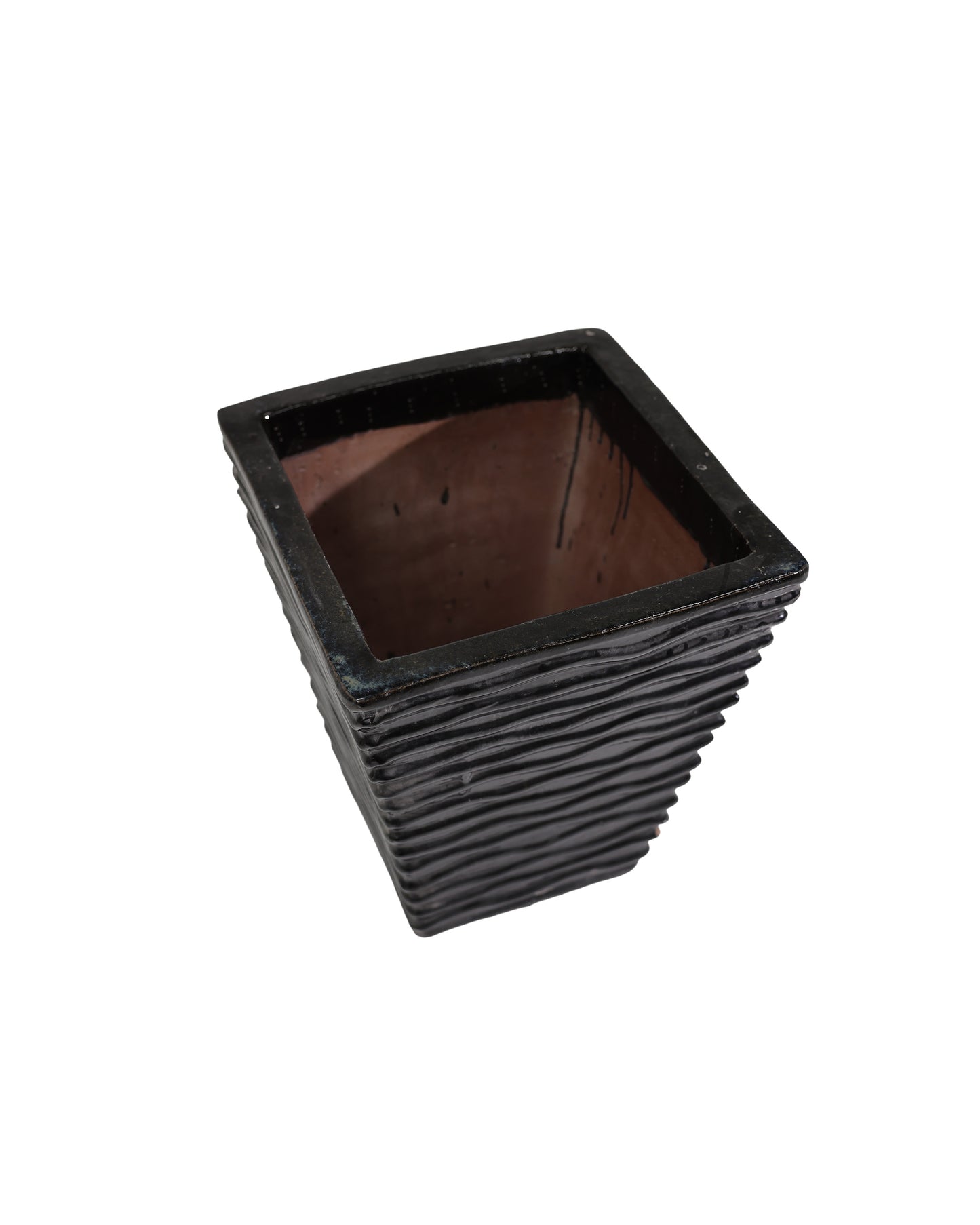 Midnight Black Ripple Glaze Textured Vase – 50cm & 60cm