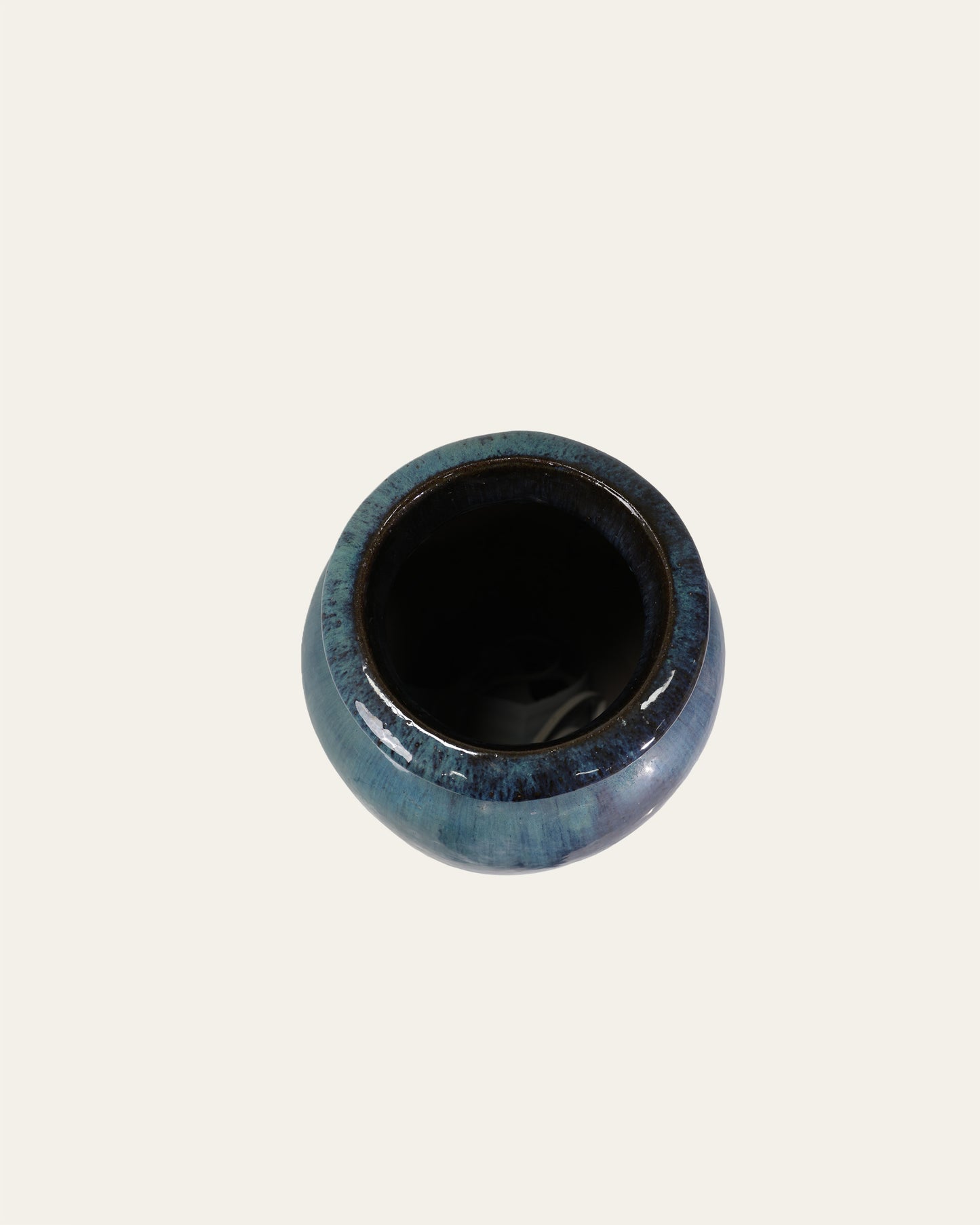 Ocean Teal Drip Glaze Tall Ceramic Urn Vase – 33cm & 97cm