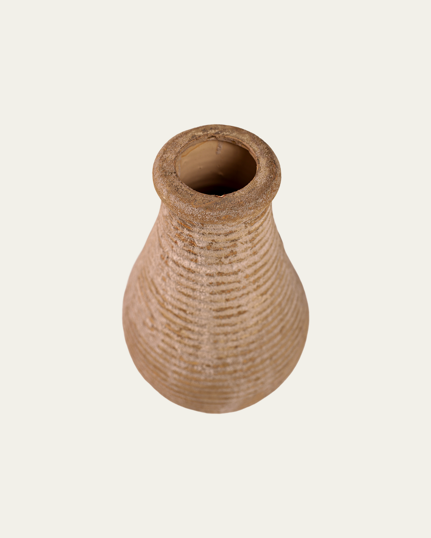 Ancient rust moon glaze Textured Vase - 20x34 cm