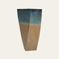 Sandy Shore Teal Drip Glaze Square Tapered Ceramic Vase – 40x88 cm