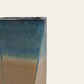 Sandy Shore Teal Drip Glaze Square Tapered Ceramic Vase – 40x88 cm
