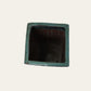 Sandy Shore Teal Drip Glaze Square Tapered Ceramic Vase – 40x88 cm