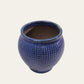 Cobalt Blue Diamond Grid Textured Glazed Pot – 38cm & 43cm