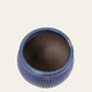 Cobalt Blue Diamond Grid Textured Glazed Pot – 38cm & 43cm