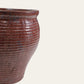 Oxblood Red Ribbed Glaze Terracotta Pot – 47cm & 46cm