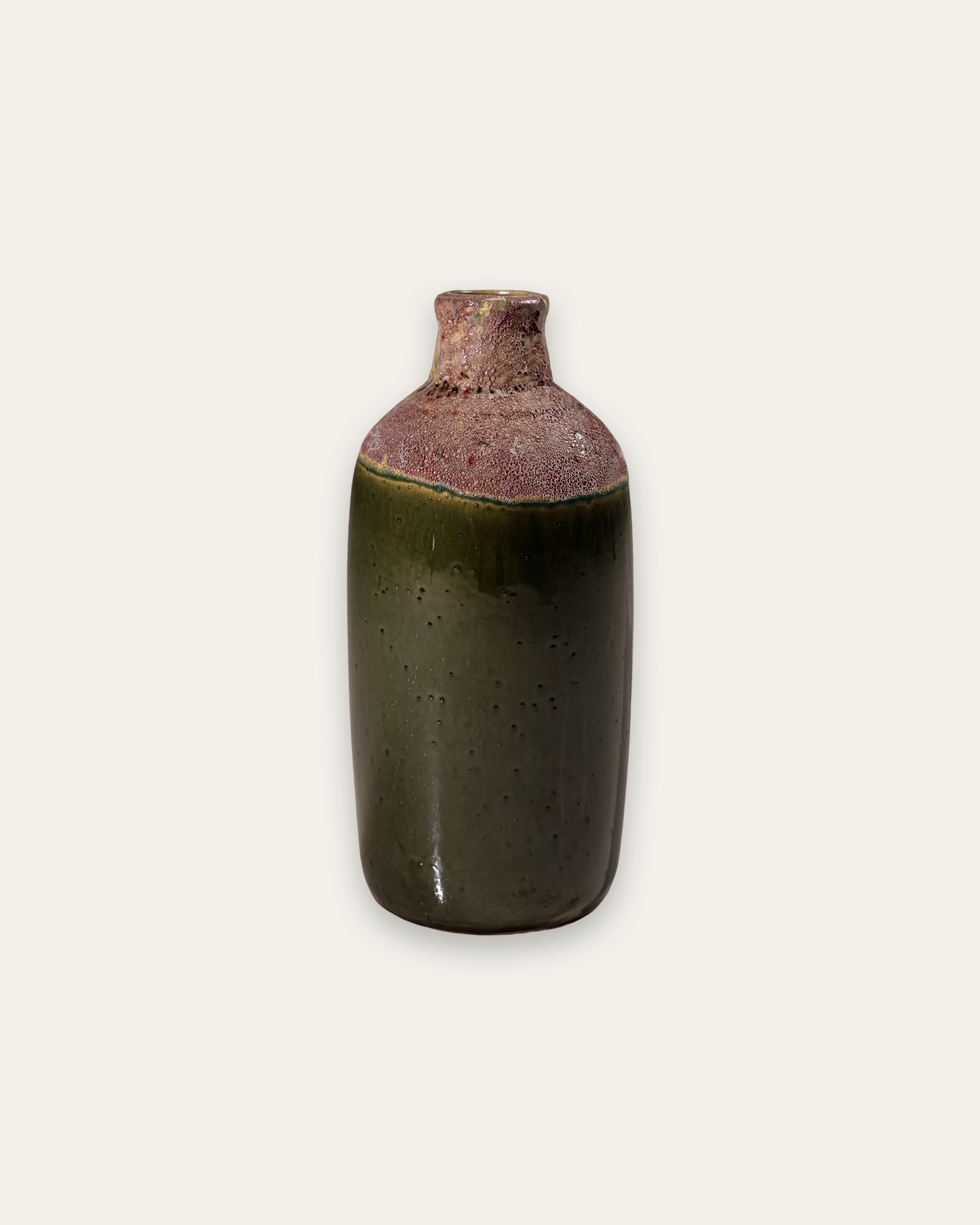 Green bubble ancient moon glaze Vase - 17x34 cm