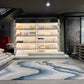 Saadiyat (Aqua) Carpet - Hand Carded Semi Worsted New Zealand Wool and Bamboo Silk - Zuma UAE
