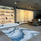 Saadiyat (Aqua) Carpet - Hand Carded Semi Worsted New Zealand Wool and Bamboo Silk - Zuma UAE