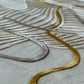 3m Silk Ribbon Gold Carpet - Semi-worsted New Zealand Wool and Cotton Silk - Zuma UAE