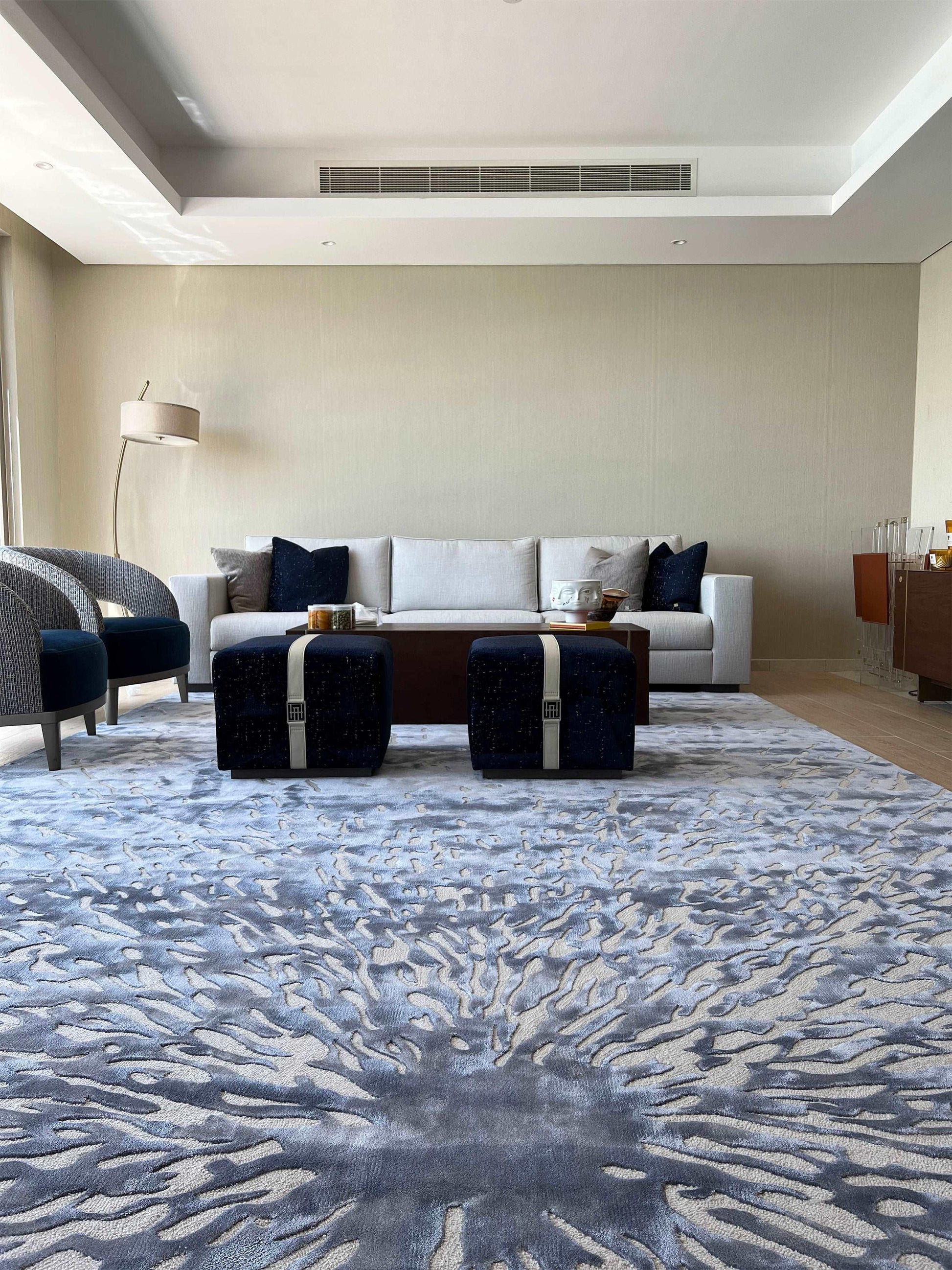Loop Splatter (Steel Blue) Carpet - Cotton Silk - Zuma UAE