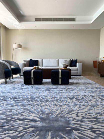 Loop Splatter (Steel Blue) Carpet - Cotton Silk - Zuma UAE
