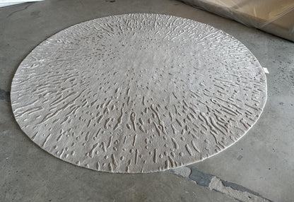 Silk Splatter Round (Taupe) Carpet - Zuma UAE 