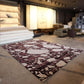 Arabescato (Wine) Carpet - Hand Carded Semi-Worsted New Zealand Wool and Bamboo Silk - Zuma UAE
