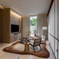 Blobb (Burnt Sienna) Carpet - Semi-Worsted New Zealand Wool and Cotton Silk - Zuma UAE