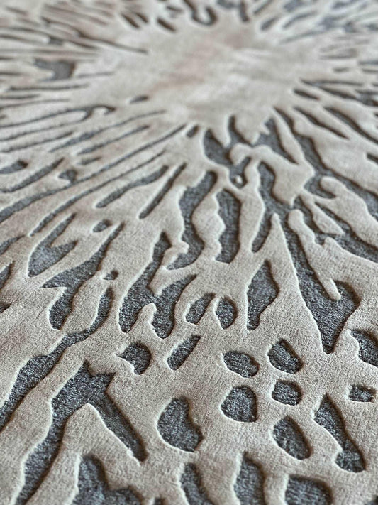 Loop Splatter (Stone Grey) Carpet Online - Extra Fine Australian Wool and Cotton Silk -  Zuma UAE