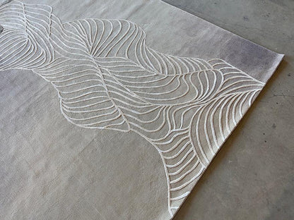Silk Ribbons Carpet - Hand Tufted in Cotton Silk and Semi Worsted New Zealand Wool - Zuma UAE 