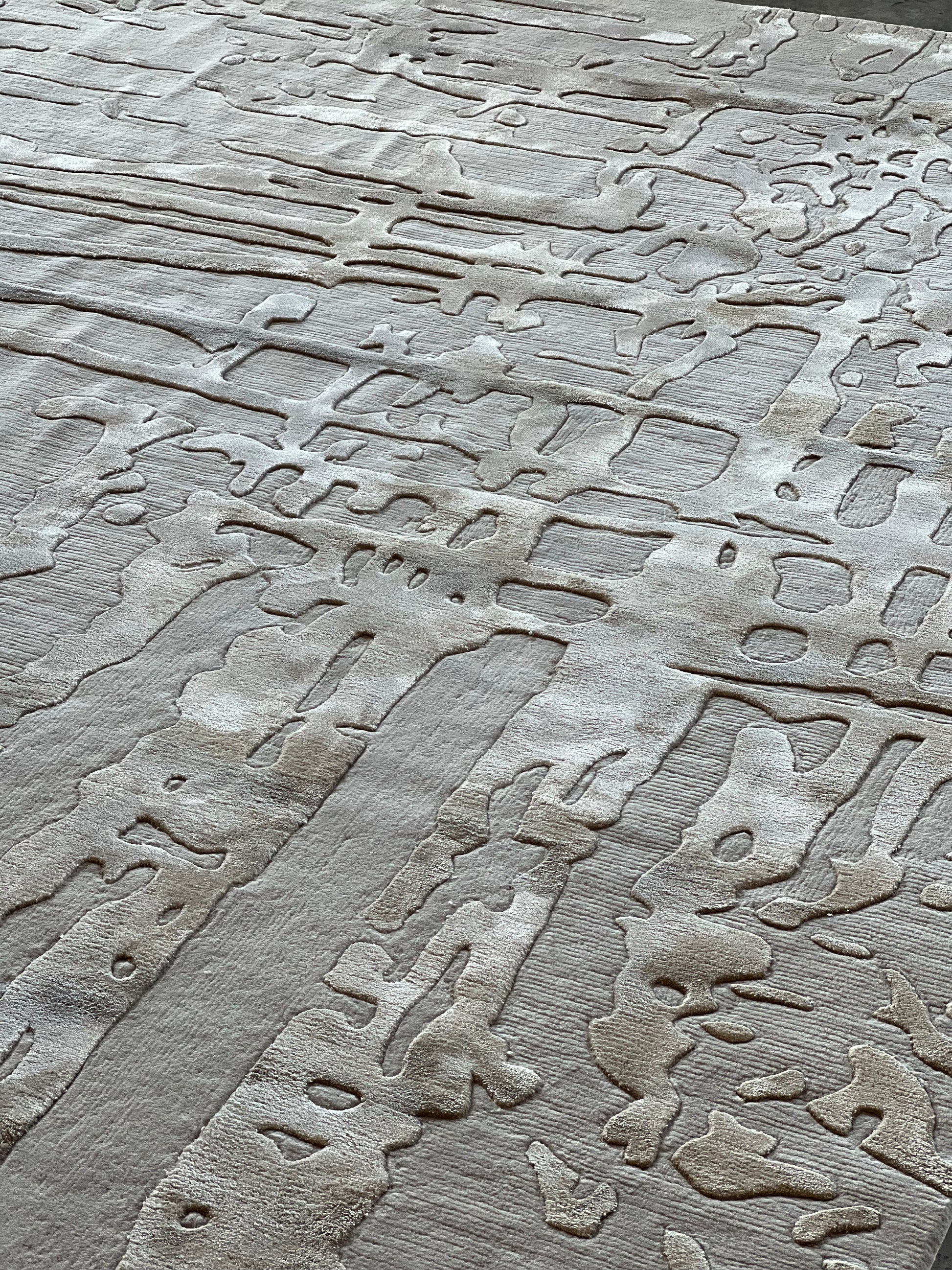 4*6m Tsar  Carpet -  Hand Tufted in Tencel &amp; Semi-Worsted New Zealand Wool - Zuma UAE